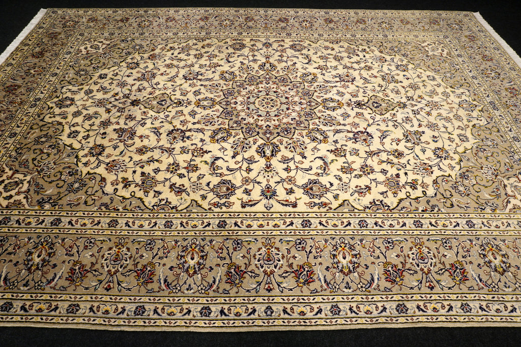 Keschan Teppich 348 x 251 cm Keshan Beige Perserteppich
