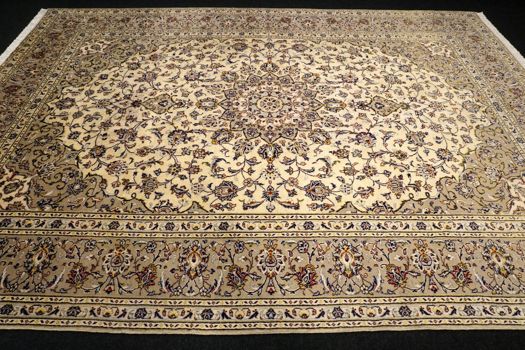 Keschan Teppich 348 x 251 cm Keshan Beige Perserteppich