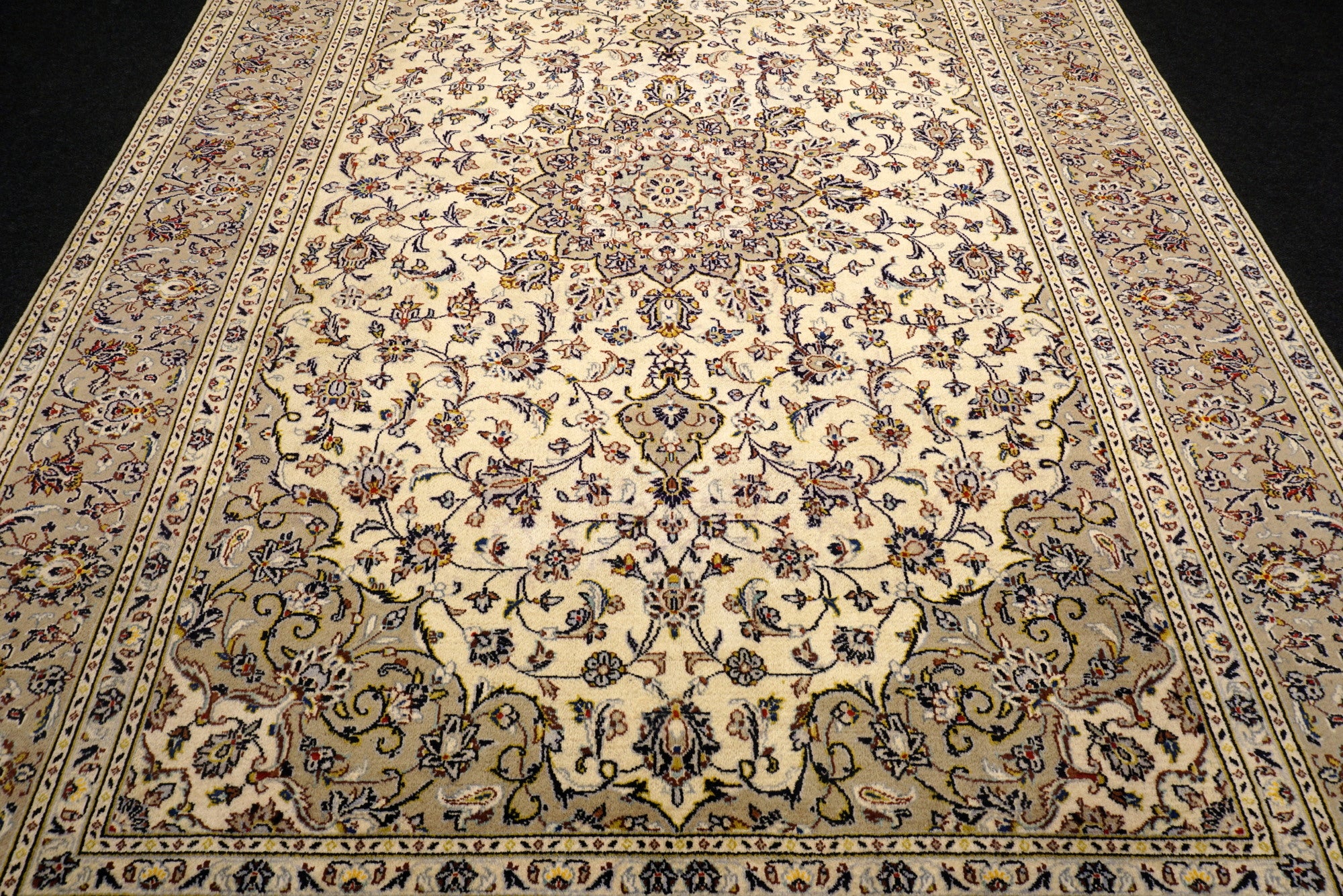 Keschan Teppich 348 x 251 cm Keshan Beige Perserteppich