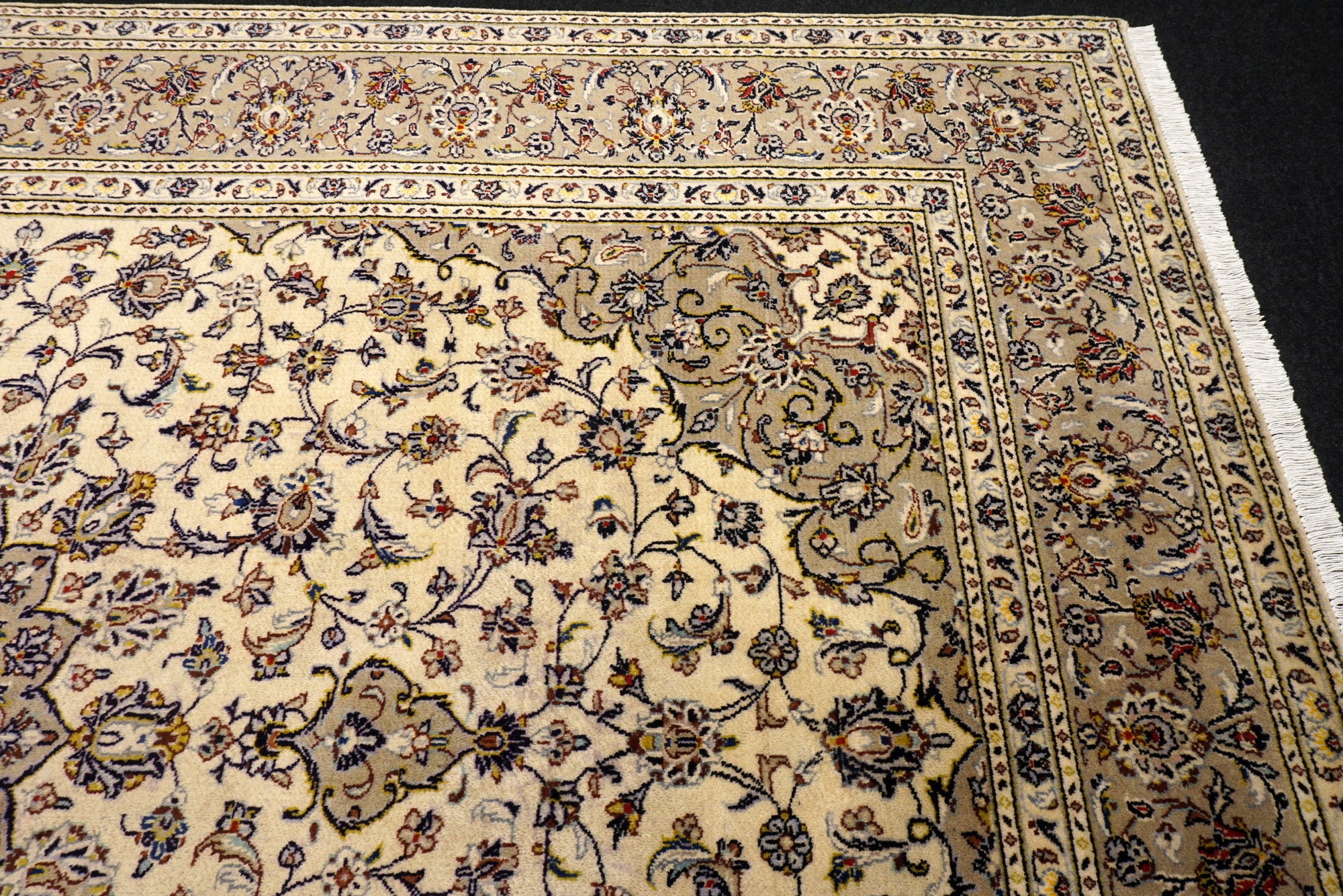 Keschan Teppich 348 x 251 cm Keshan Beige Perserteppich