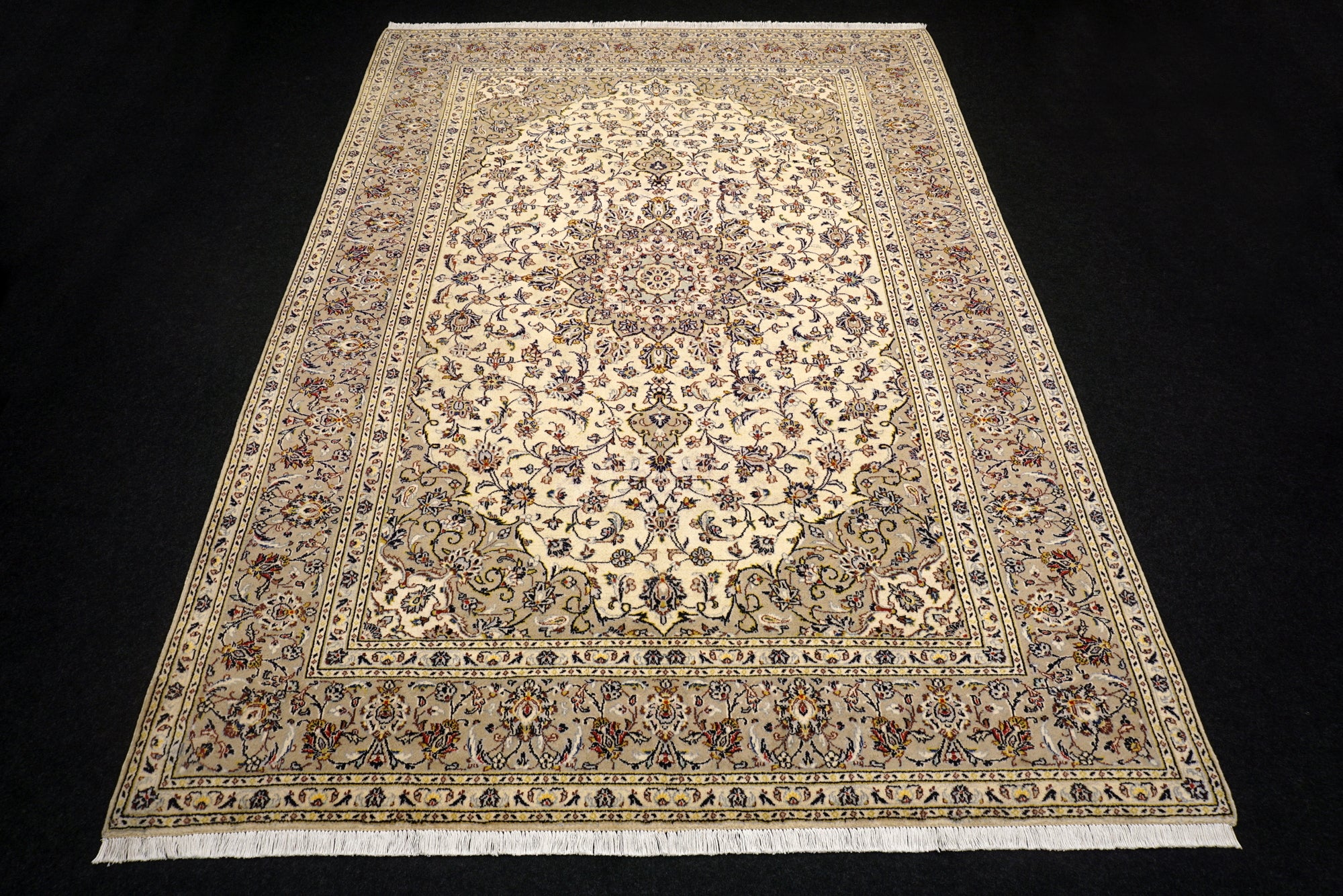 Keschan Teppich 348 x 251 cm Keshan Beige Perserteppich