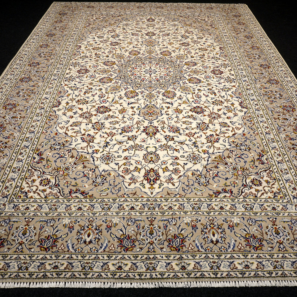 Keschan 350 x 249 cm Beige Perserteppich Handgeknüpft
