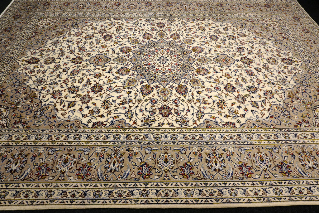 Keschan 350 x 249 cm Beige Perserteppich Handgeknüpft