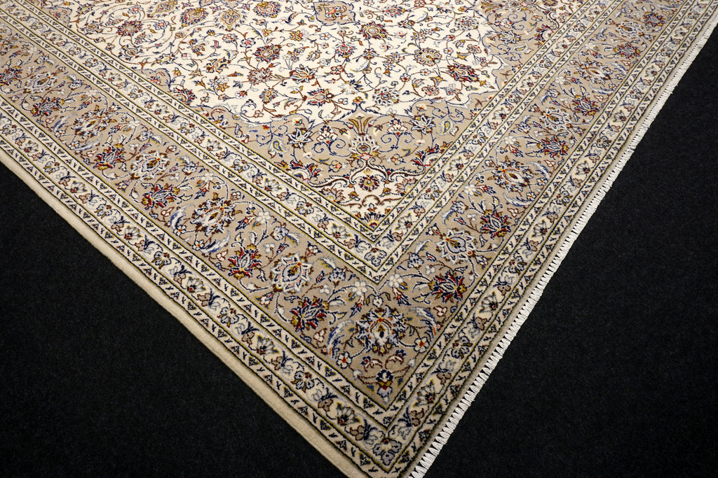 Keschan 350 x 249 cm Beige Perserteppich Handgeknüpft