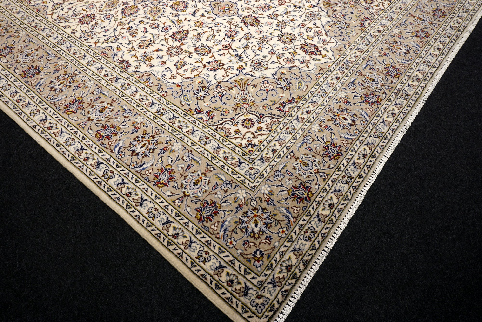 Keschan 350 x 249 cm Beige Perserteppich Handgeknüpft