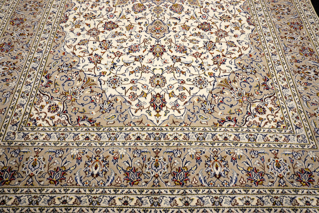 Keschan 350 x 249 cm Beige Perserteppich Handgeknüpft