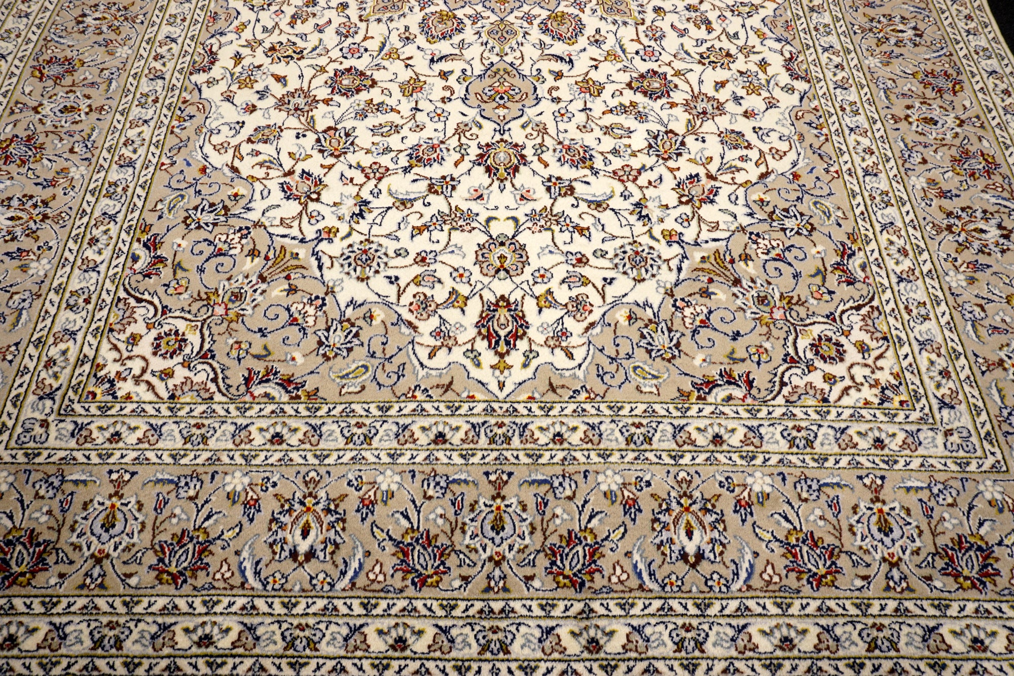 Keschan 350 x 249 cm Beige Perserteppich Handgeknüpft