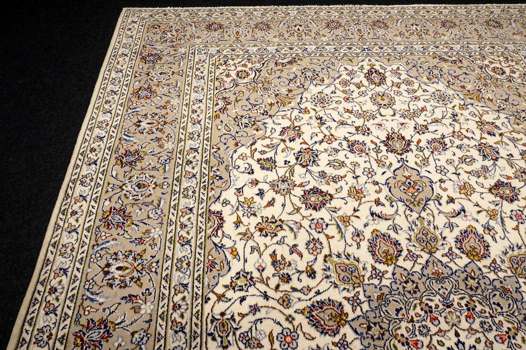 Keschan 350 x 249 cm Beige Perserteppich Handgeknüpft
