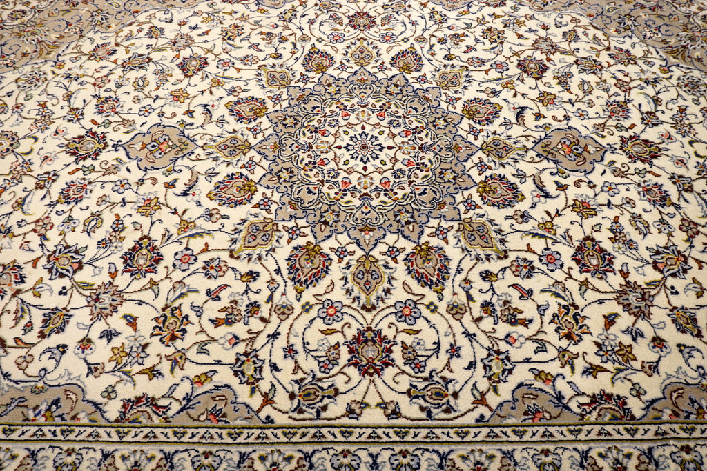 Keschan 350 x 249 cm Beige Perserteppich Handgeknüpft