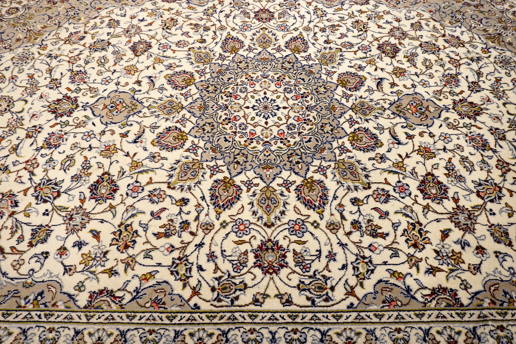 Keschan 350 x 249 cm Beige Perserteppich Handgeknüpft
