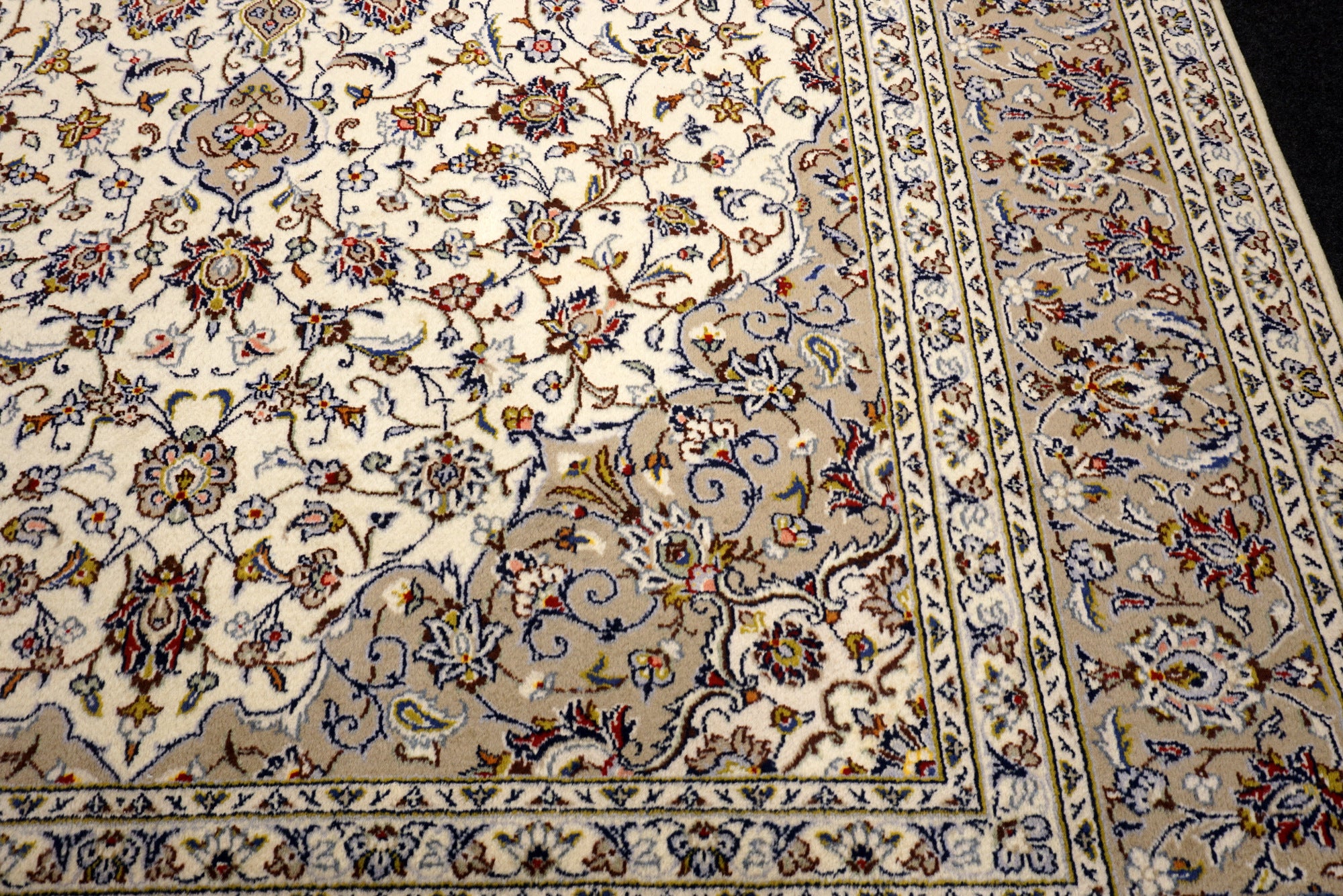 Keschan 350 x 249 cm Beige Perserteppich Handgeknüpft