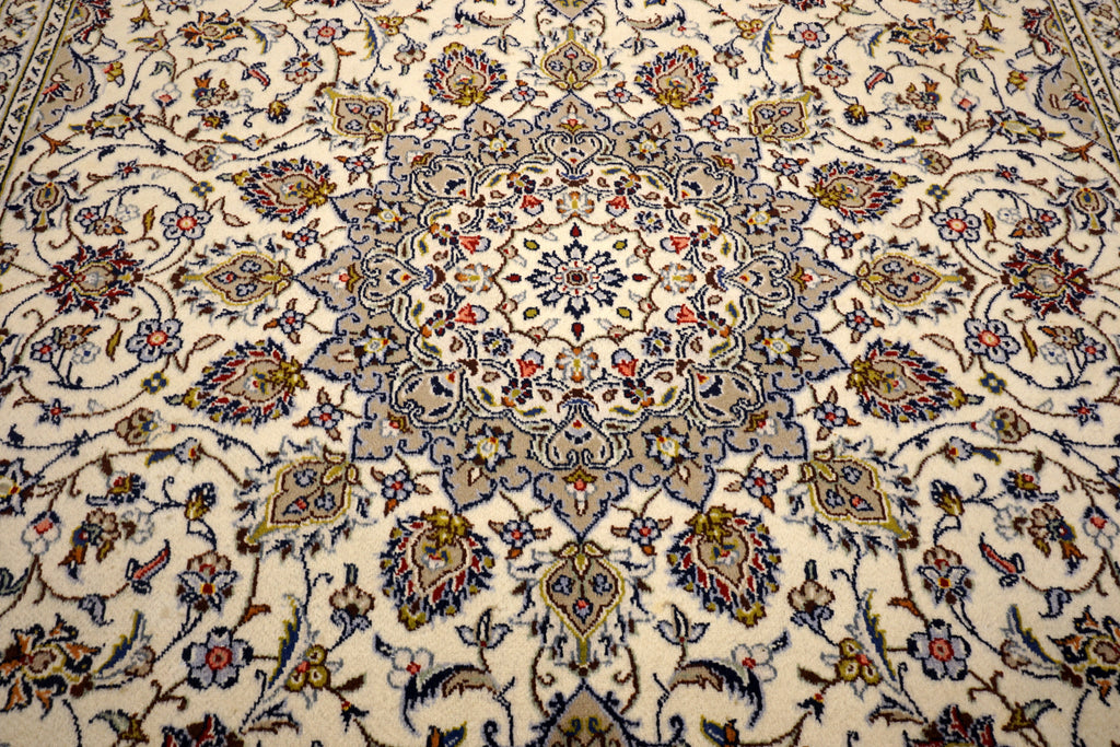 Keschan 350 x 249 cm Beige Perserteppich Handgeknüpft