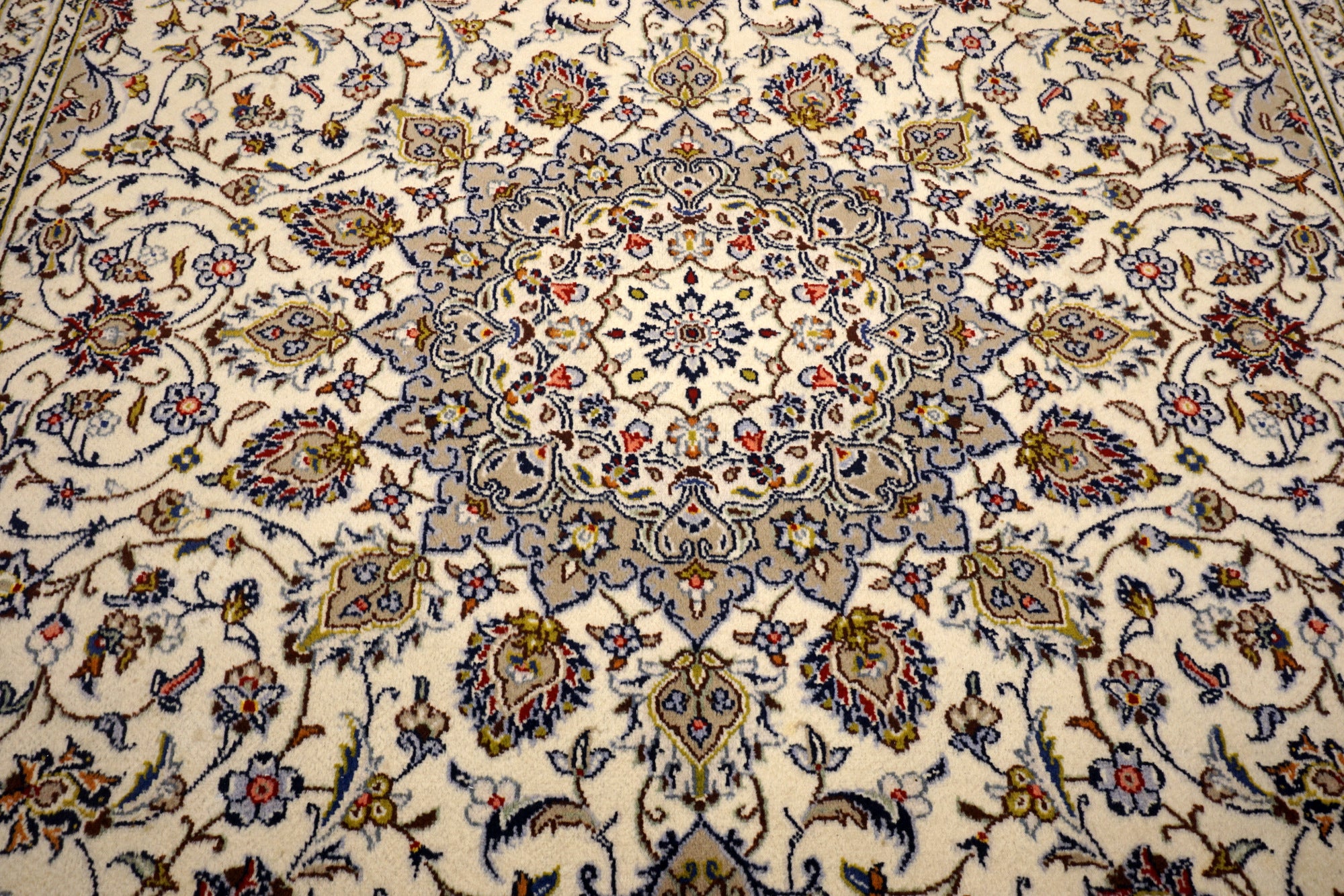 Keschan 350 x 249 cm Beige Perserteppich Handgeknüpft