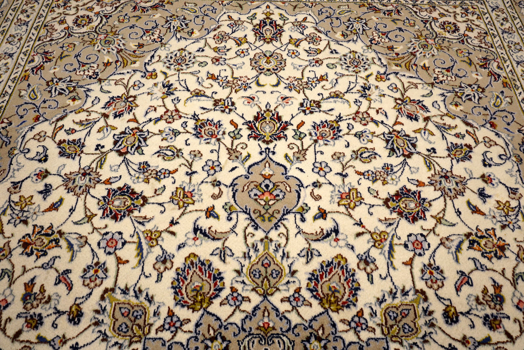 Keschan 350 x 249 cm Beige Perserteppich Handgeknüpft