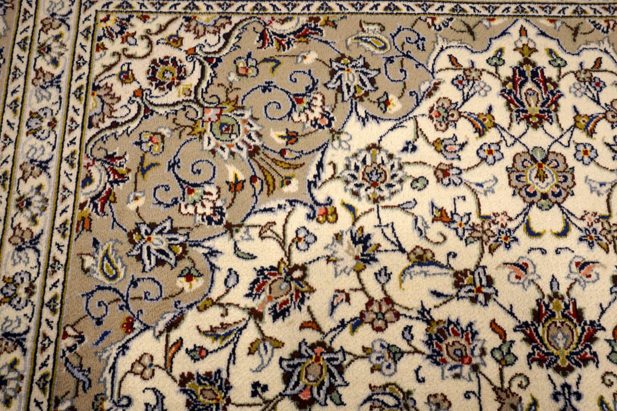 Keschan 350 x 249 cm Beige Perserteppich Handgeknüpft