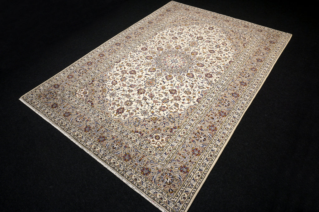 Keschan 350 x 249 cm Beige Perserteppich Handgeknüpft