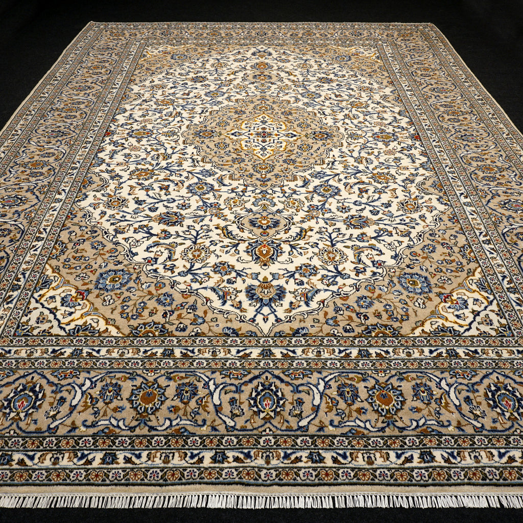Keschan Teppich 401 x 297 cm Beige Sandfarbe