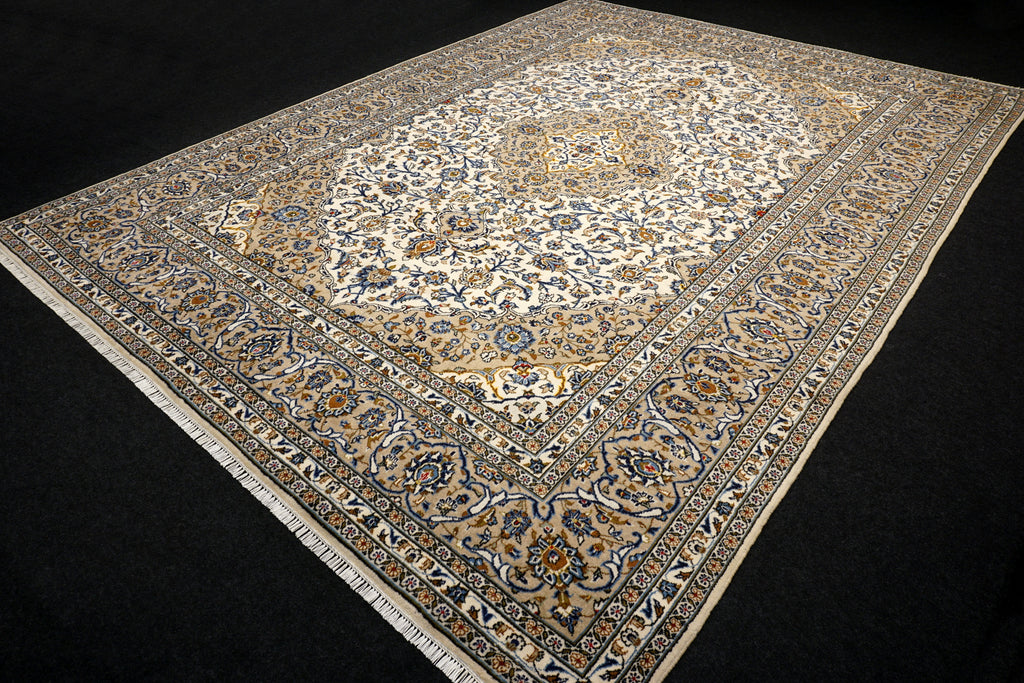 Keschan Teppich 401 x 297 cm Beige Sandfarbe