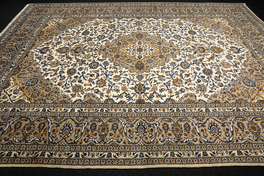 Keschan Teppich 401 x 297 cm Beige Sandfarbe