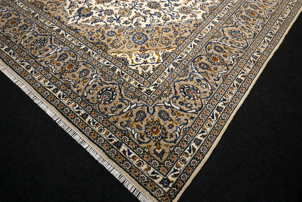 Keschan Teppich 401 x 297 cm Beige Sandfarbe