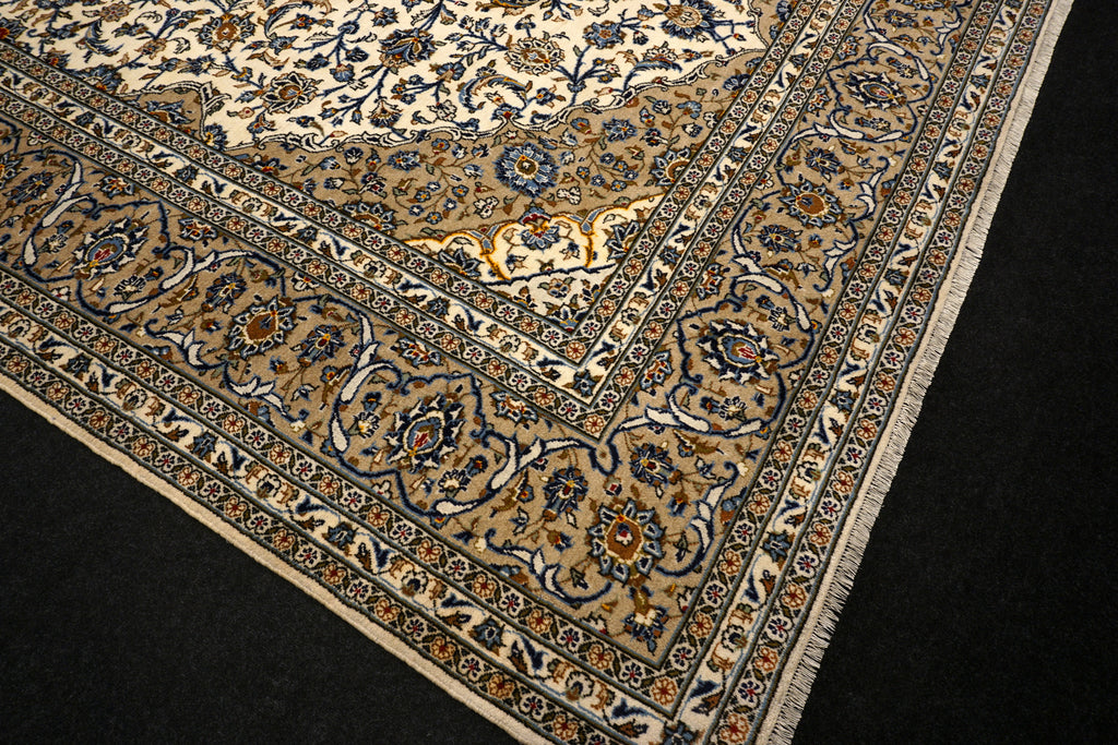 Keschan Teppich 401 x 297 cm Beige Sandfarbe