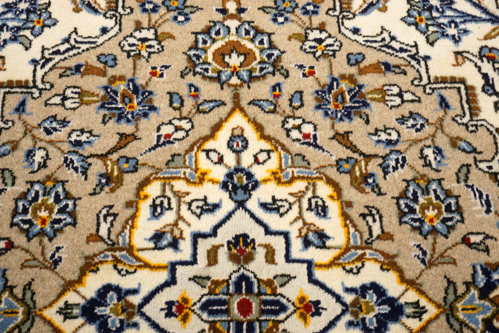 Keschan Teppich 401 x 297 cm Beige Sandfarbe