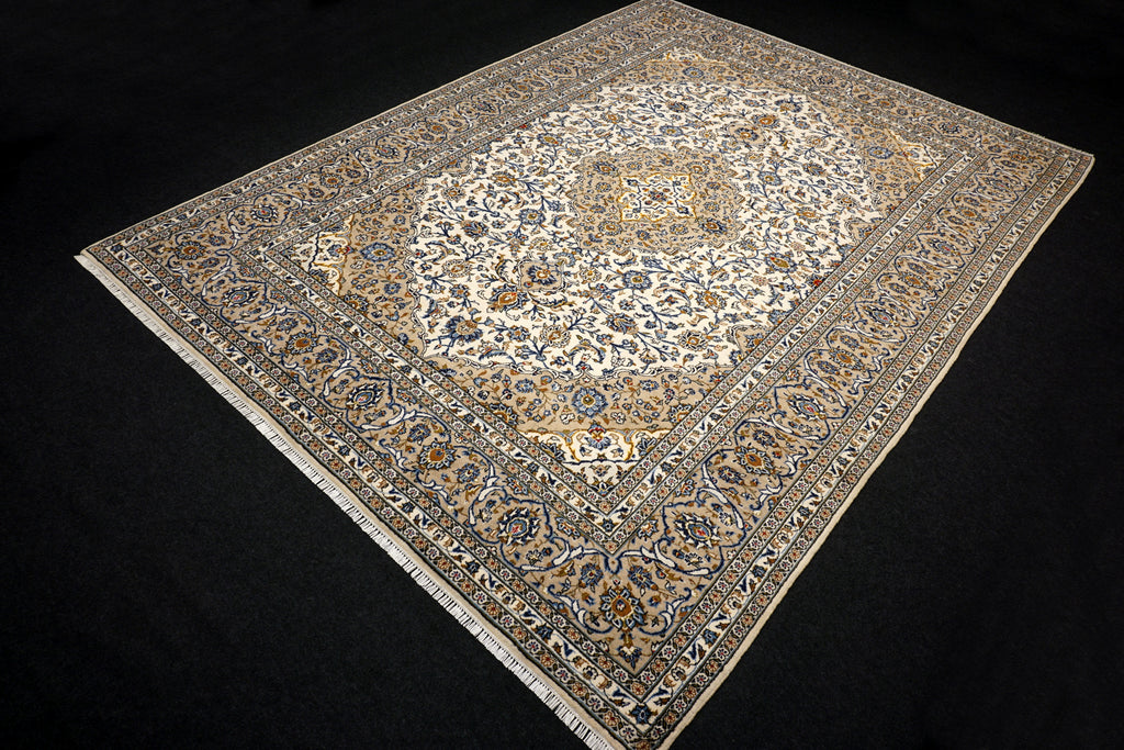 Keschan Teppich 401 x 297 cm Beige Sandfarbe