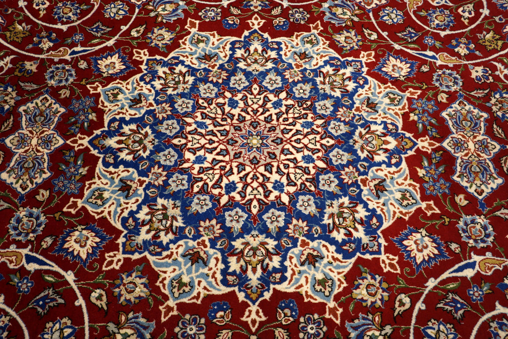 Isfahan Teppich 312 x 212 cm Rot Handgeknüpft