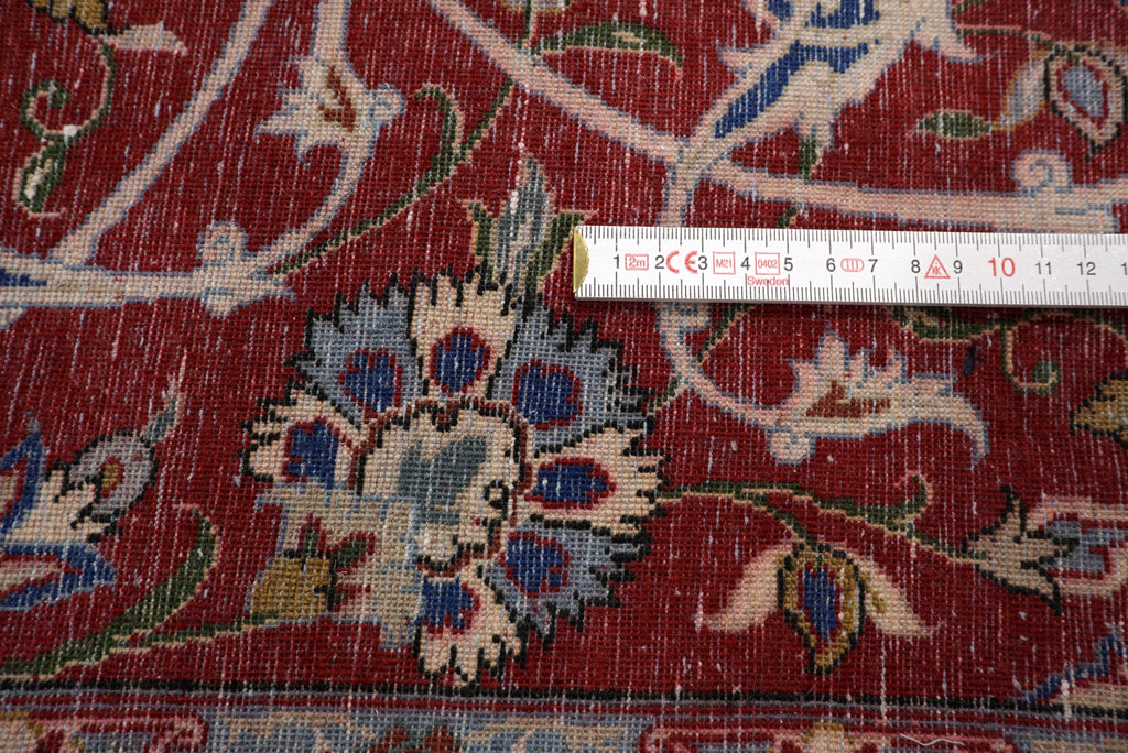 Isfahan Teppich 312 x 212 cm Rot Handgeknüpft