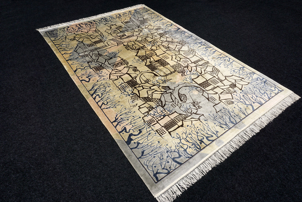 China Seidenteppich 274 x 183 cm Designer Orient Teppich