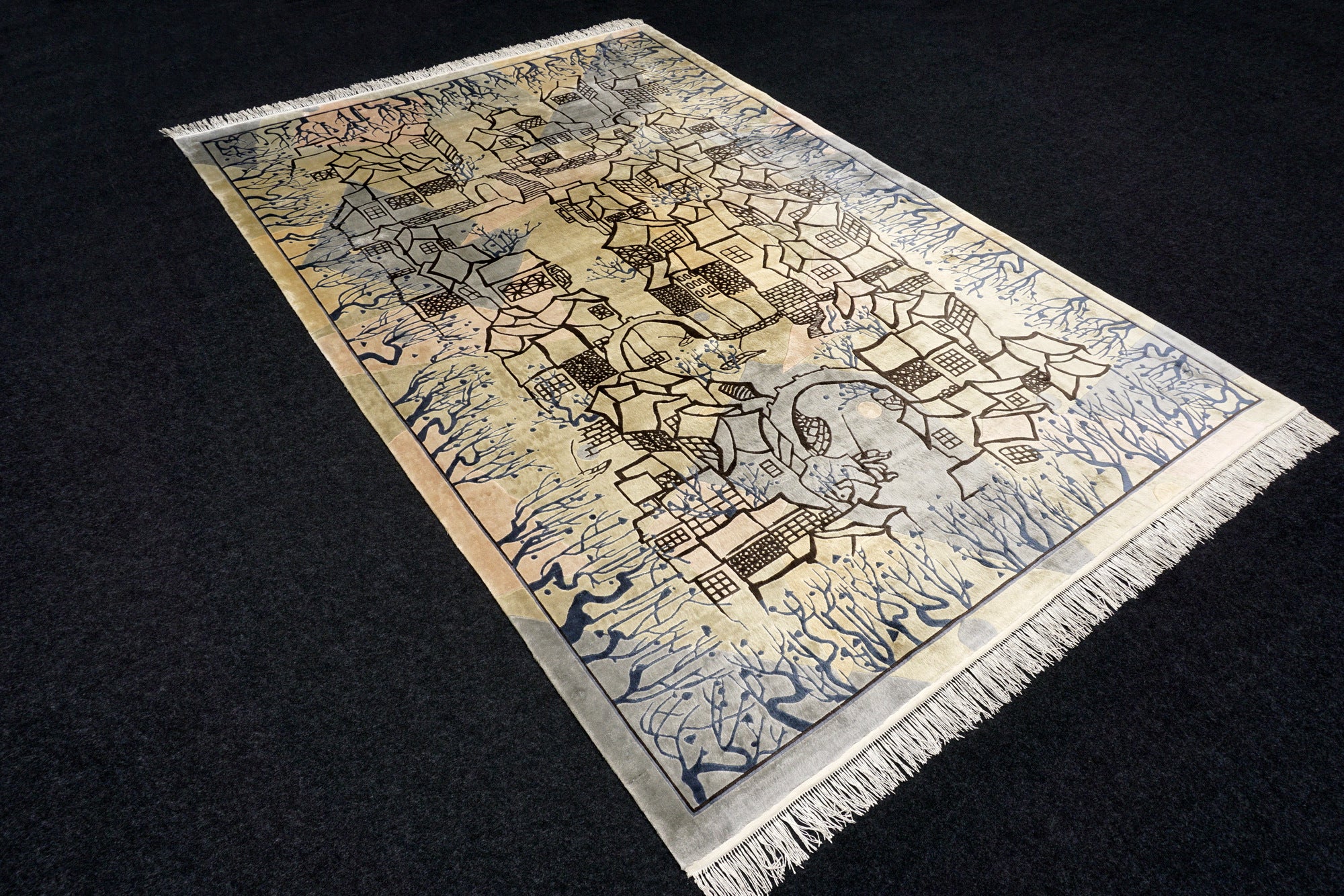 China Seidenteppich 274 x 183 cm Designer Orient Teppich