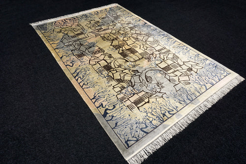 China Seidenteppich 274 x 183 cm Designer Orient Teppich