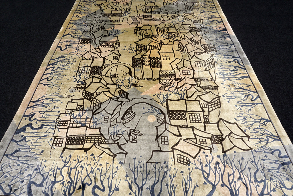 China Seidenteppich 274 x 183 cm Designer Orient Teppich