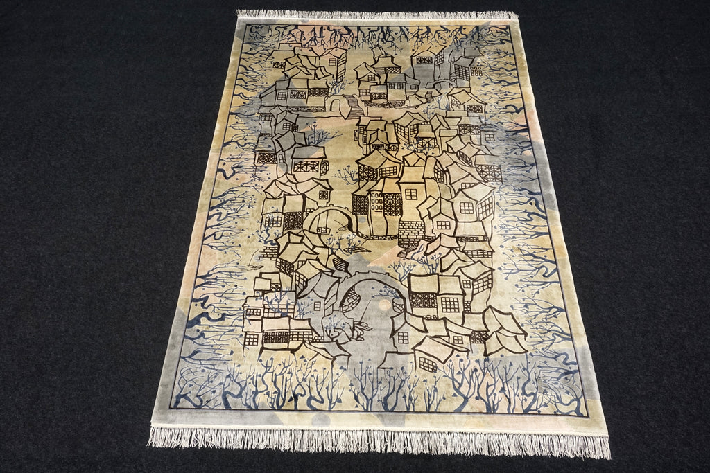 China Seidenteppich 274 x 183 cm Designer Orient Teppich