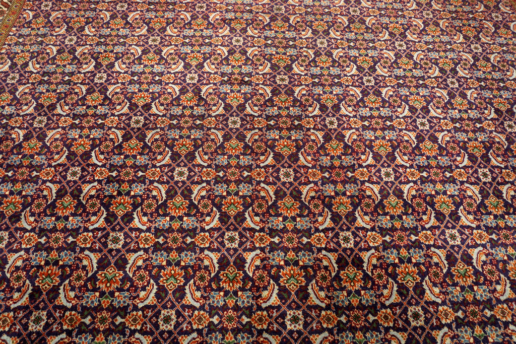 Täbriz Perserteppich - dunkelblaues Herati-Muster