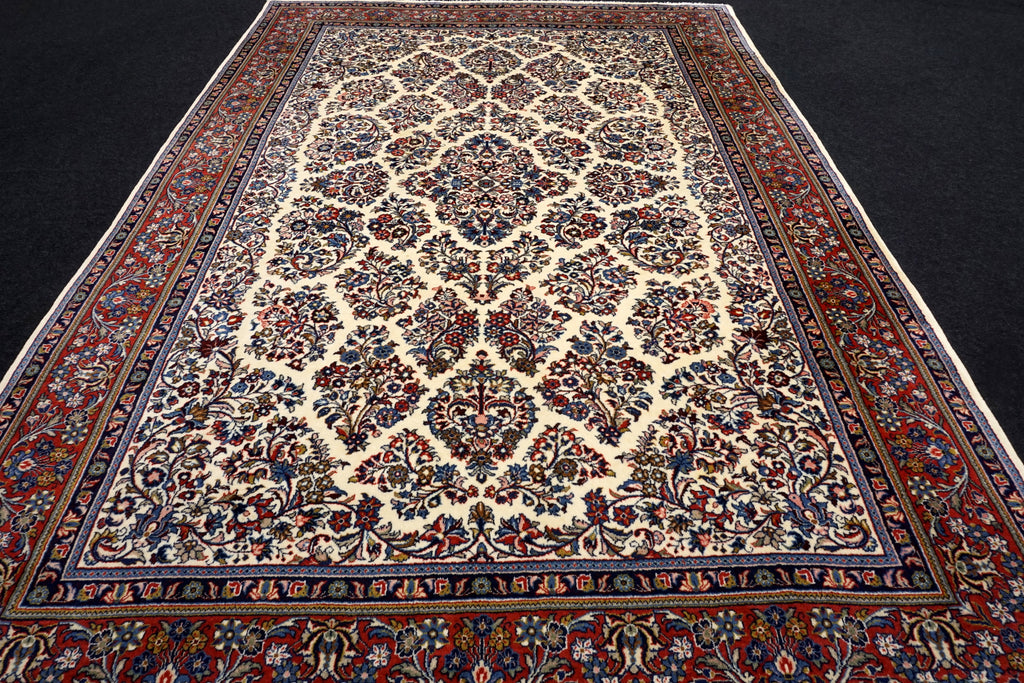 Sarough 345 x 240 cm Beige Perserteppich