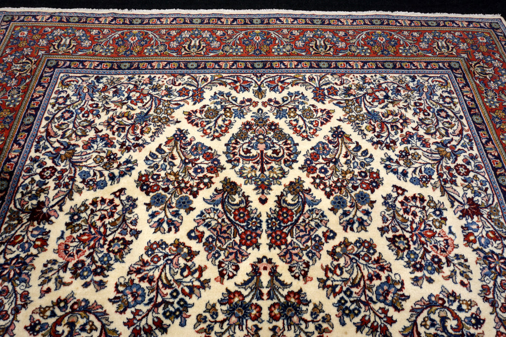 Sarough 345 x 240 cm Beige Perserteppich