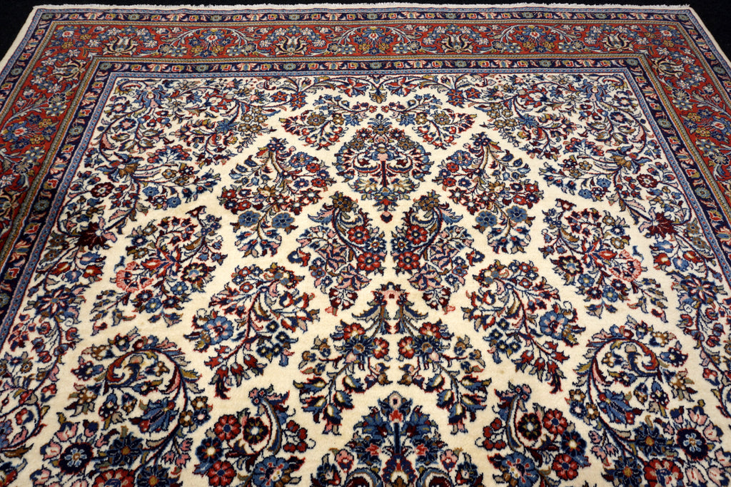 Sarough 345 x 240 cm Beige Perserteppich