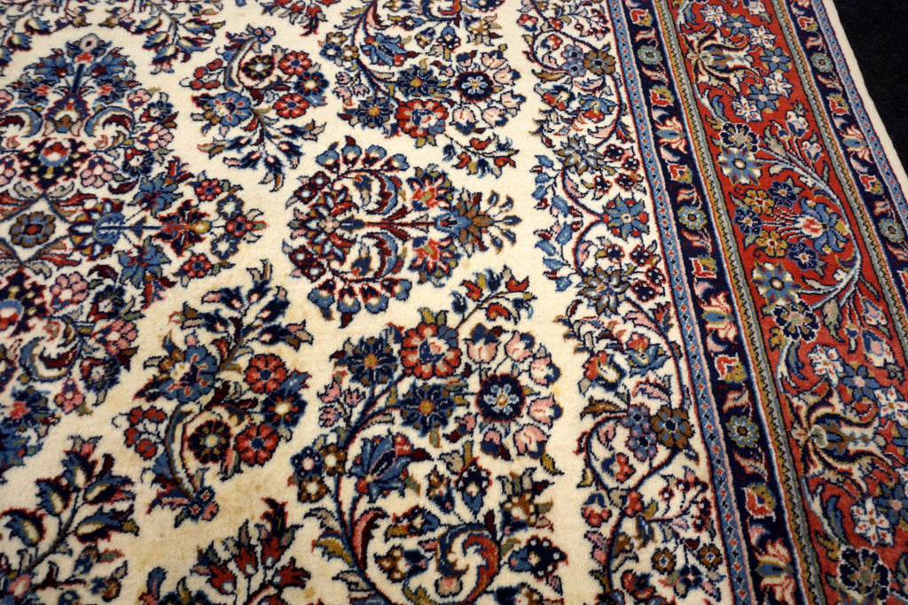 Sarough 345 x 240 cm Beige Perserteppich