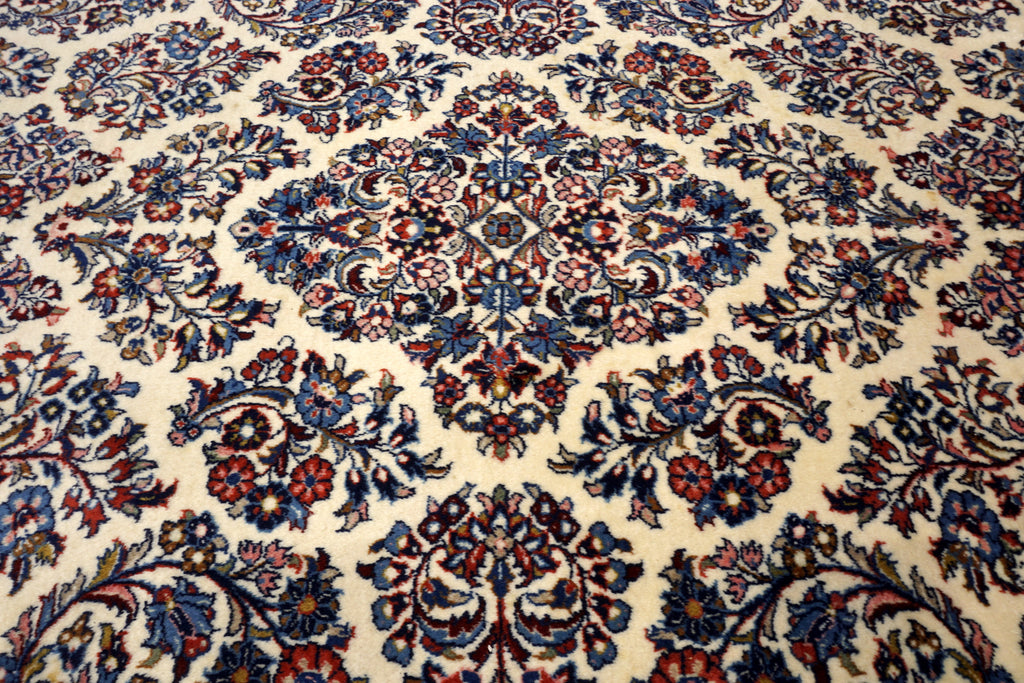 Sarough 345 x 240 cm Beige Perserteppich