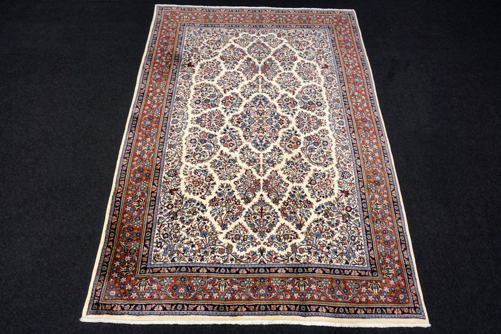 Sarough 345 x 240 cm Beige Perserteppich