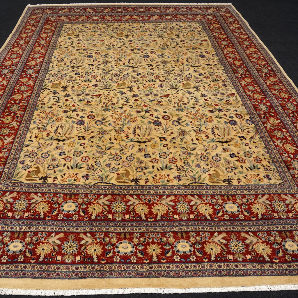 Kaschmir Orientteppich im Ghom-Stil