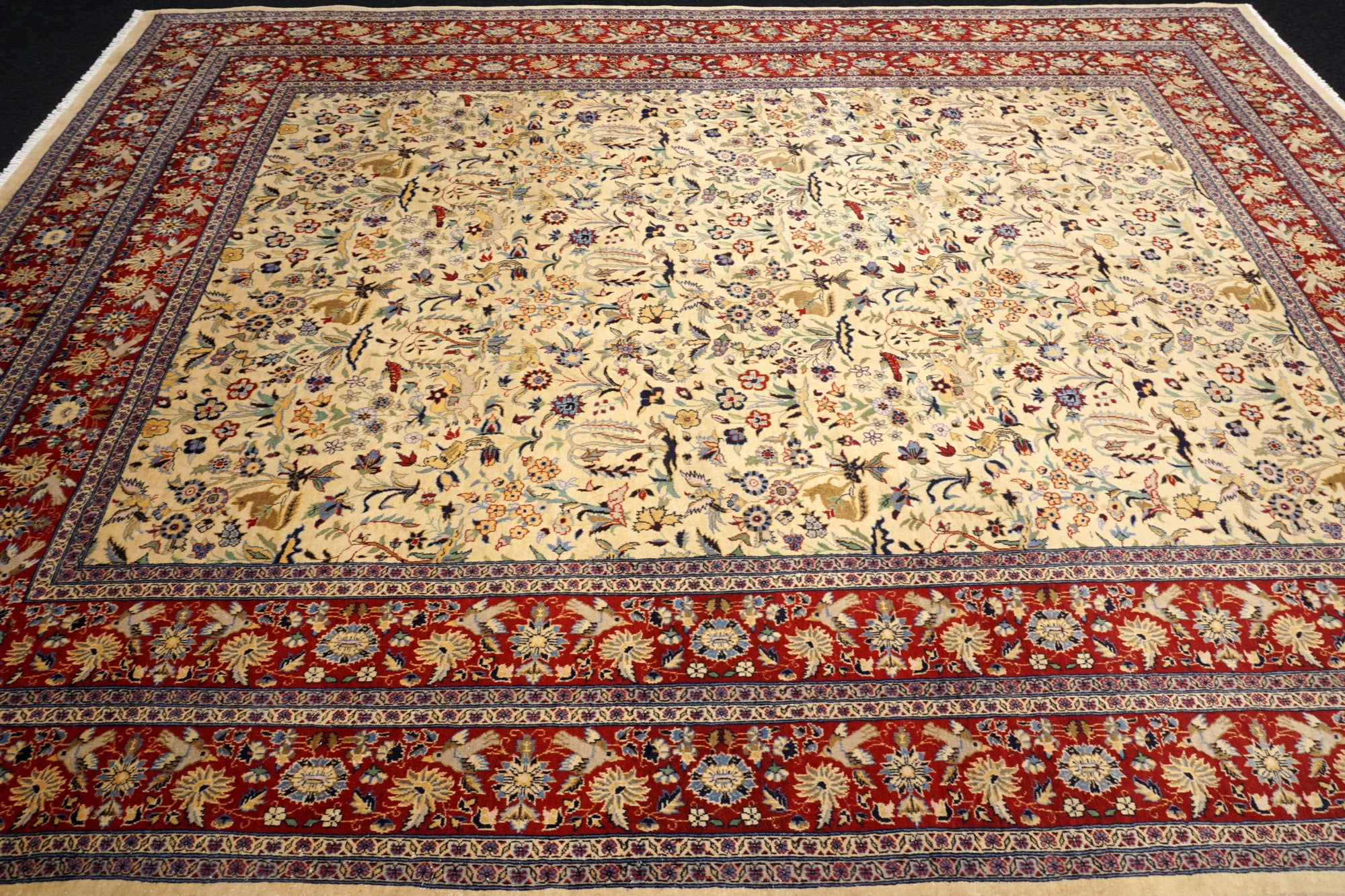 Kaschmir Orientteppich im Ghom-Stil