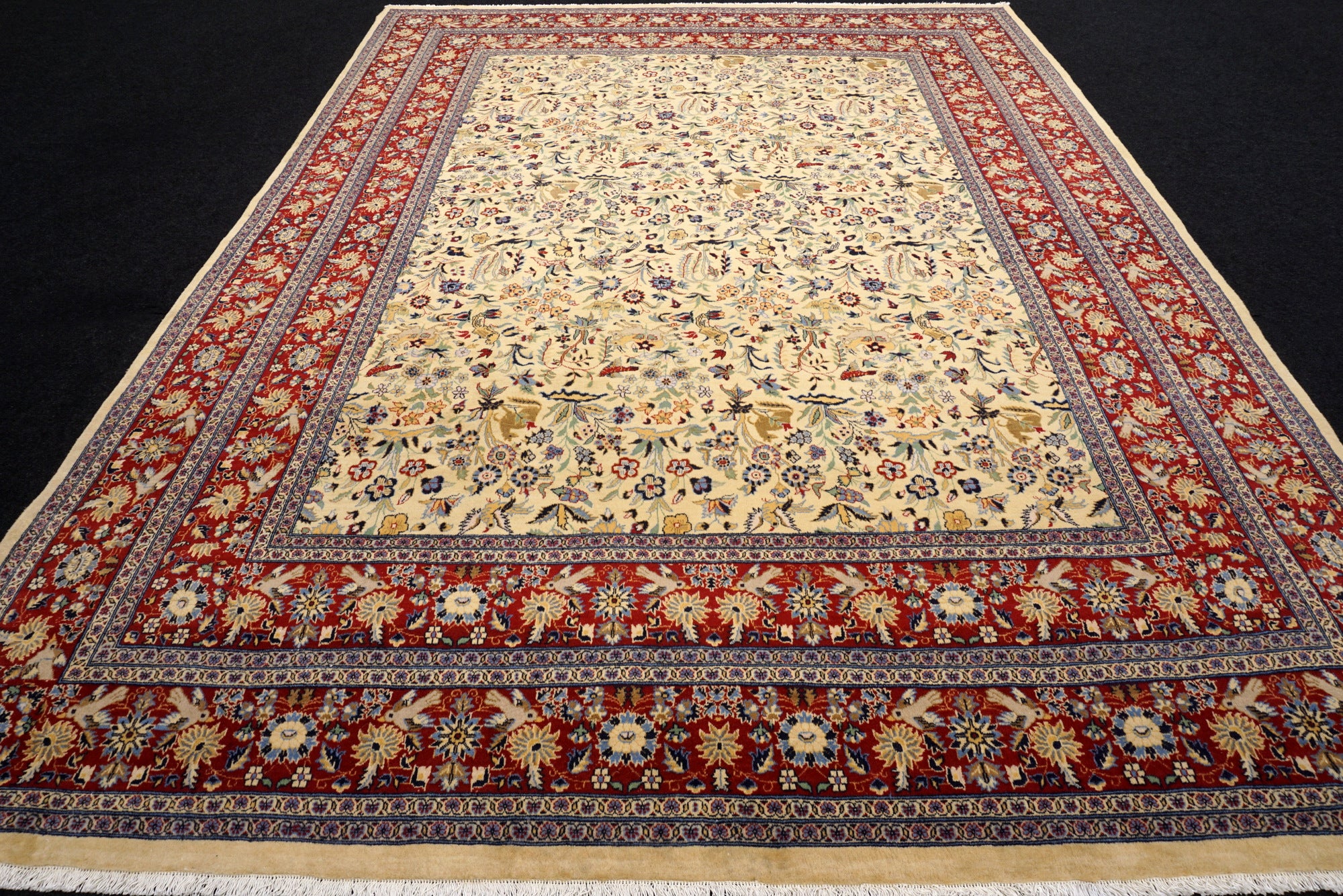 Kaschmir Orientteppich im Ghom-Stil
