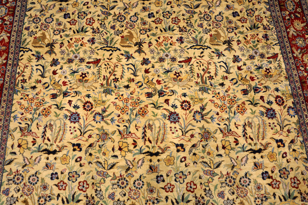 Kaschmir Orientteppich im Ghom-Stil