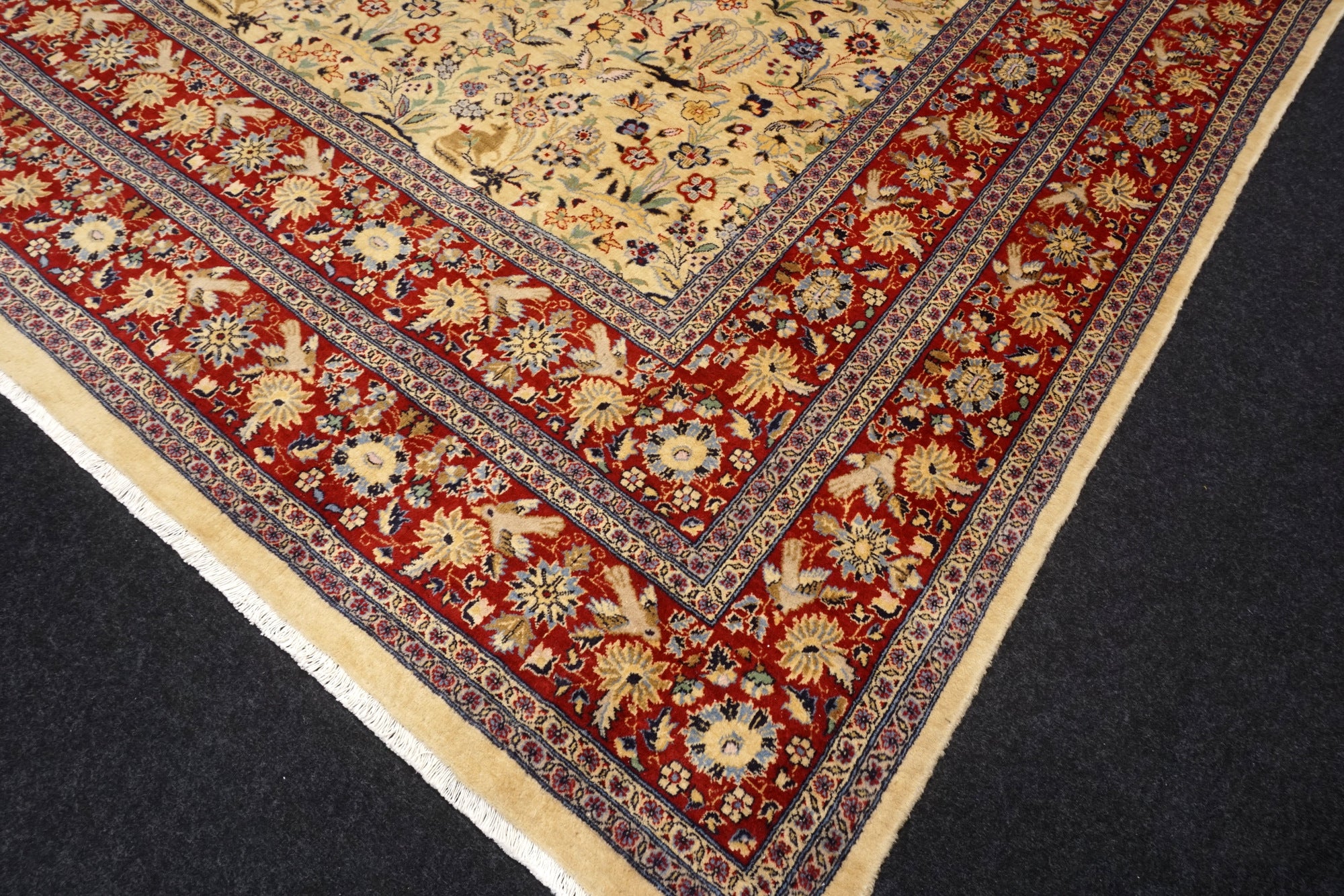 Kaschmir Orientteppich im Ghom-Stil