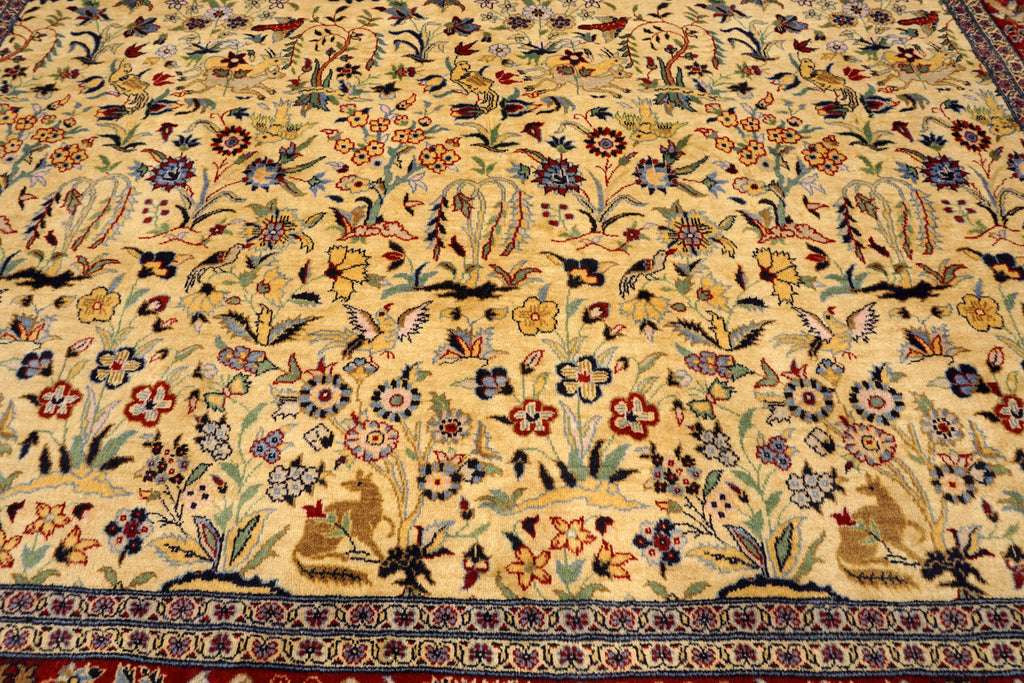 Kaschmir Orientteppich im Ghom-Stil