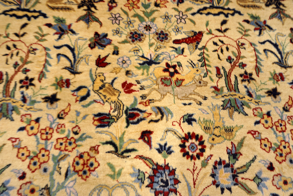 Kaschmir Orientteppich im Ghom-Stil