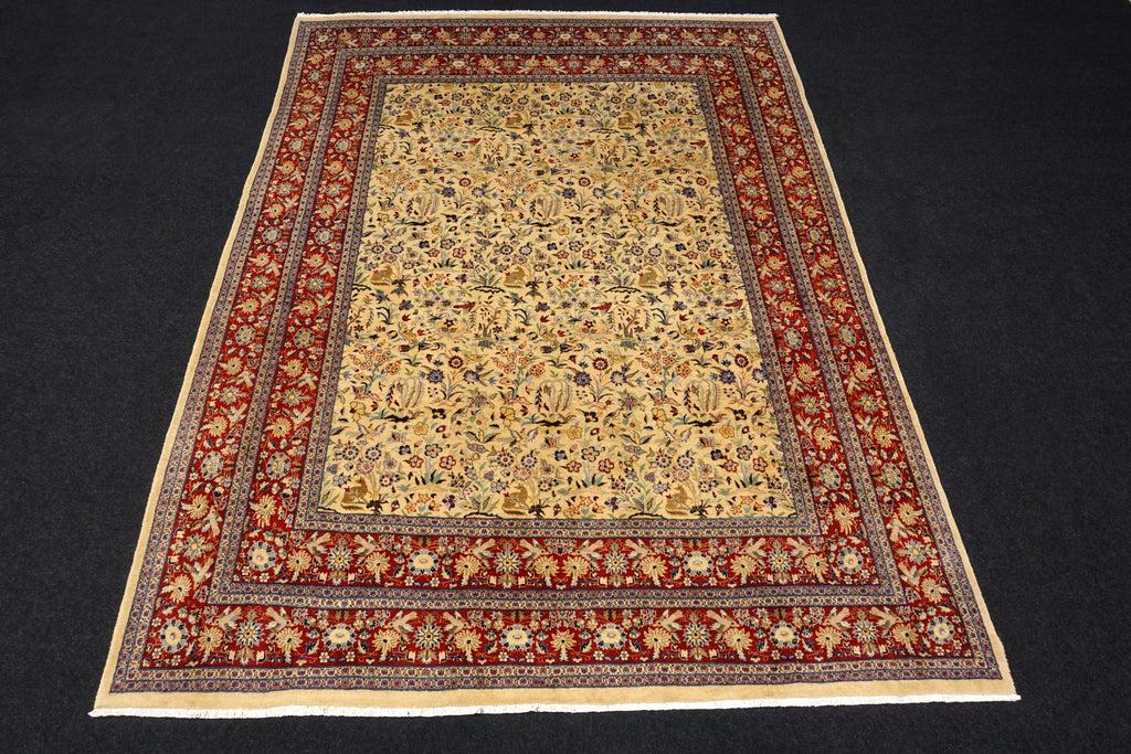 Kaschmir Orientteppich im Ghom-Stil