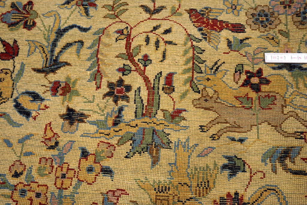 Kaschmir Orientteppich im Ghom-Stil